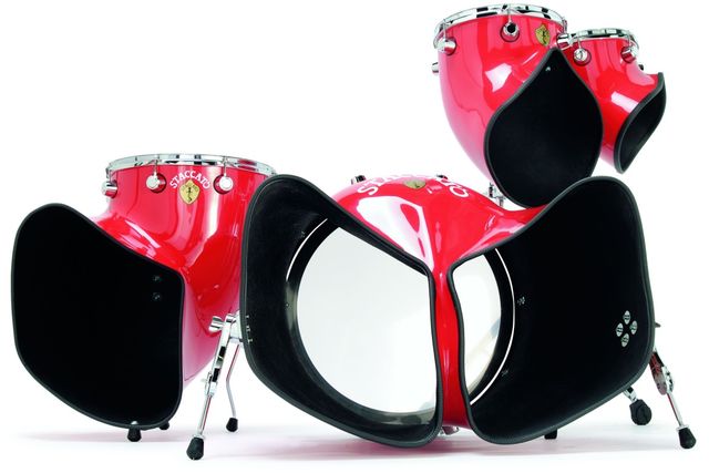 It might look like a pair of clown’s trousers, but the huge bass drum packs a hefty punch in the volume department